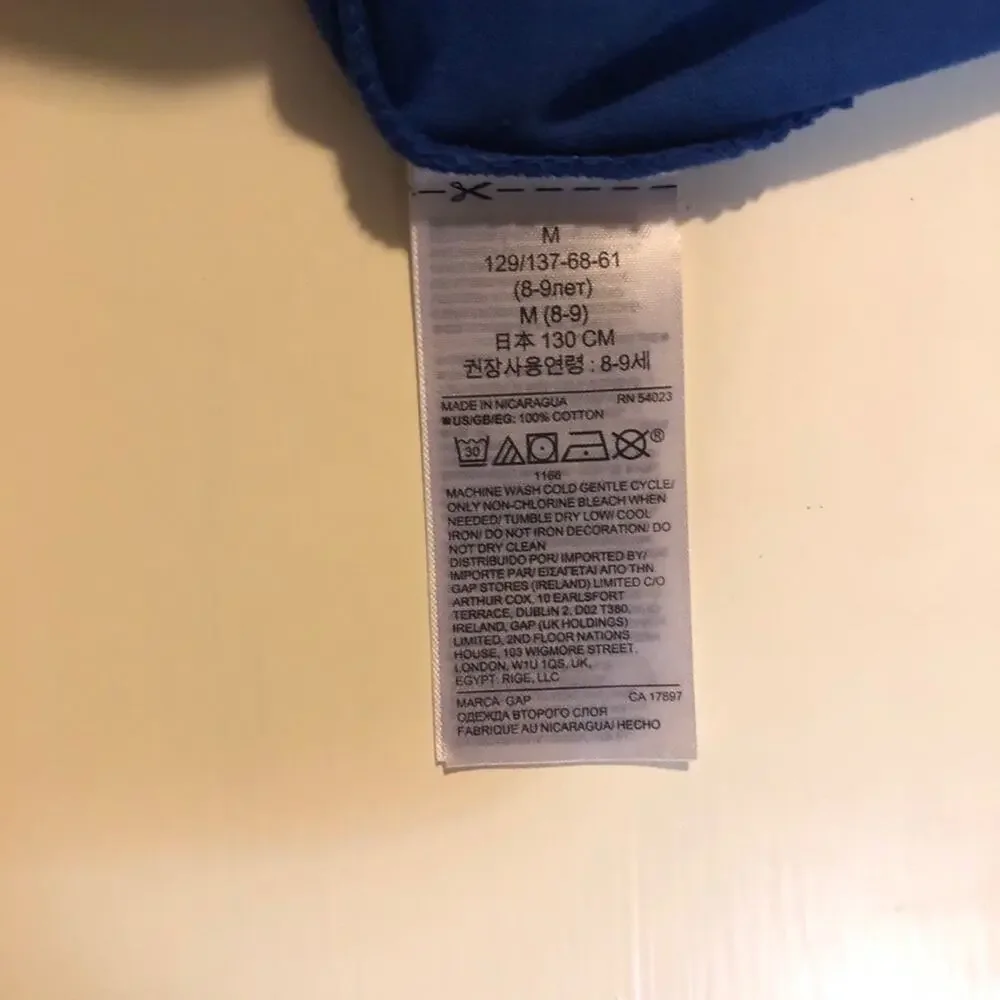 Gap Kids Boy's Blue Graphic Tee Size M